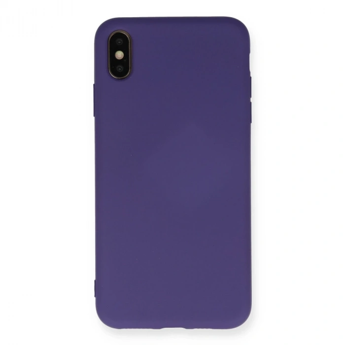 İphone Xs Max Kılıf Nano İçi Kadife Silikon - Mor