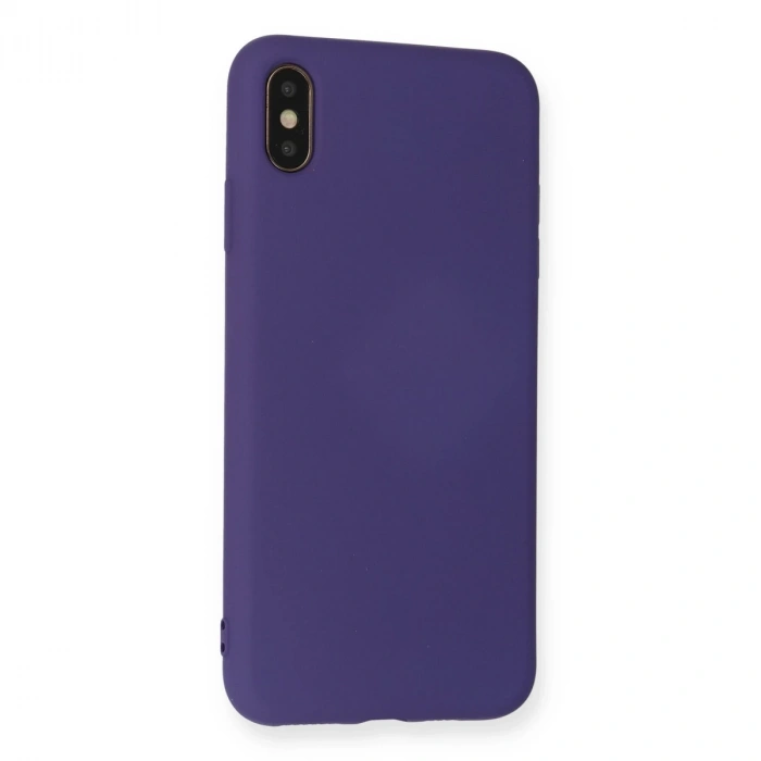 İphone Xs Max Kılıf Nano İçi Kadife Silikon - Mor