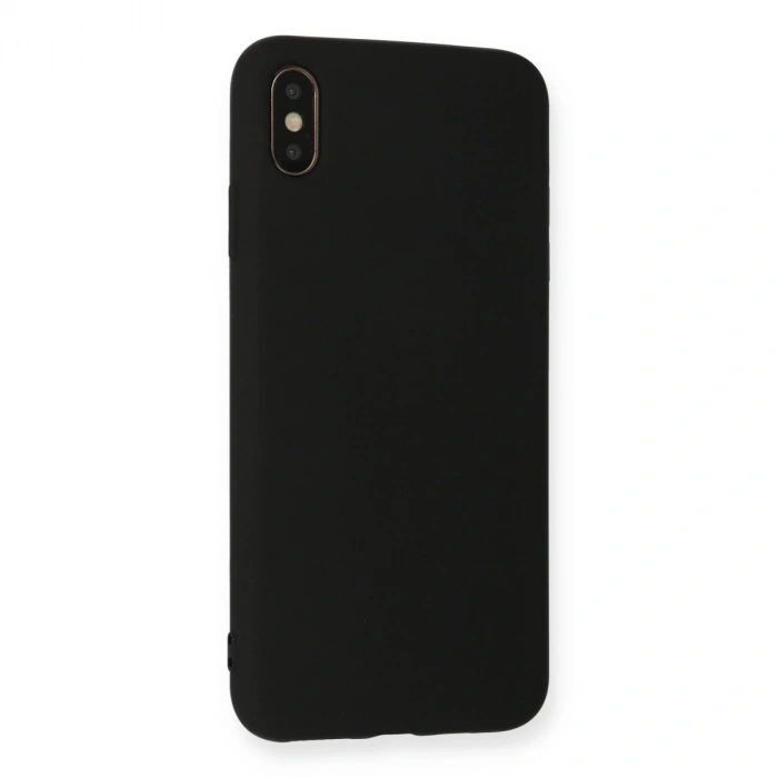 İphone Xs Max Kılıf Nano İçi Kadife Silikon - Siyah