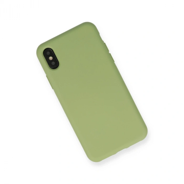 İphone Xs Max Kılıf Nano İçi Kadife Silikon - Yeşil