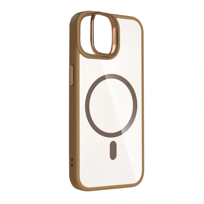 Joko Apple İphone 11 Remim Lensli Magsafe Standlı Kapak - Kahverengi