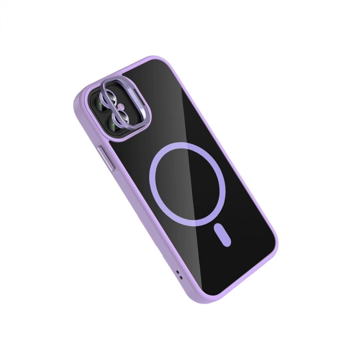 Joko Apple İphone 11 Remim Lensli Magsafe Standlı Kapak - Lila
