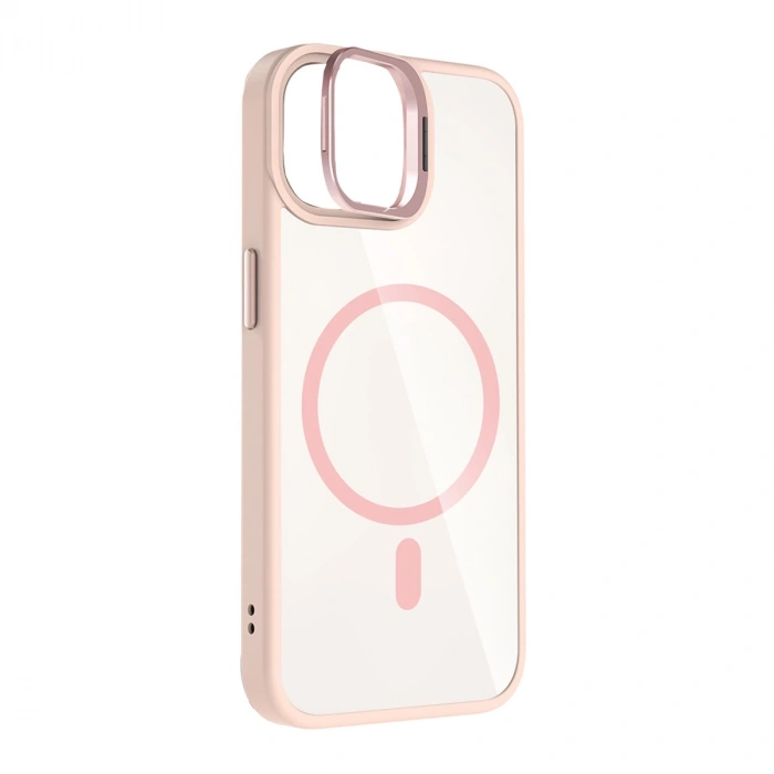 Joko Apple İphone 11 Remim Lensli Magsafe Standlı Kapak - Pembe