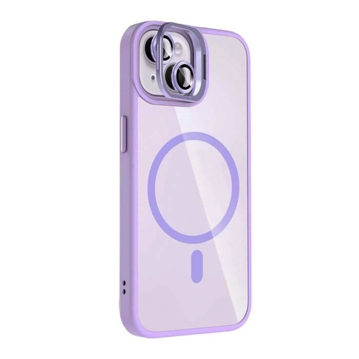 Joko Apple İphone 13 Remim Lensli Magsafe Standlı Kapak - Lila