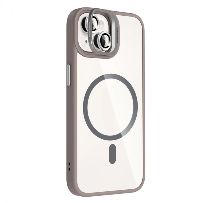 Joko Apple İphone 14 Remim Lensli Magsafe Standlı Kapak - Titan Gri