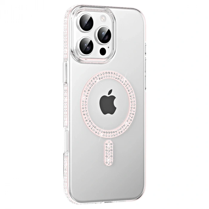 Joko Apple İphone 16 Pro Max Move Taşlı Magsafe Kapak - Gümüş