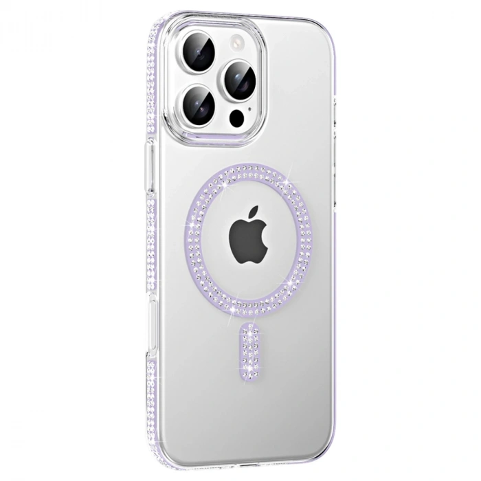 Joko Apple İphone 16 Pro Max Move Taşlı Magsafe Kapak - Lila