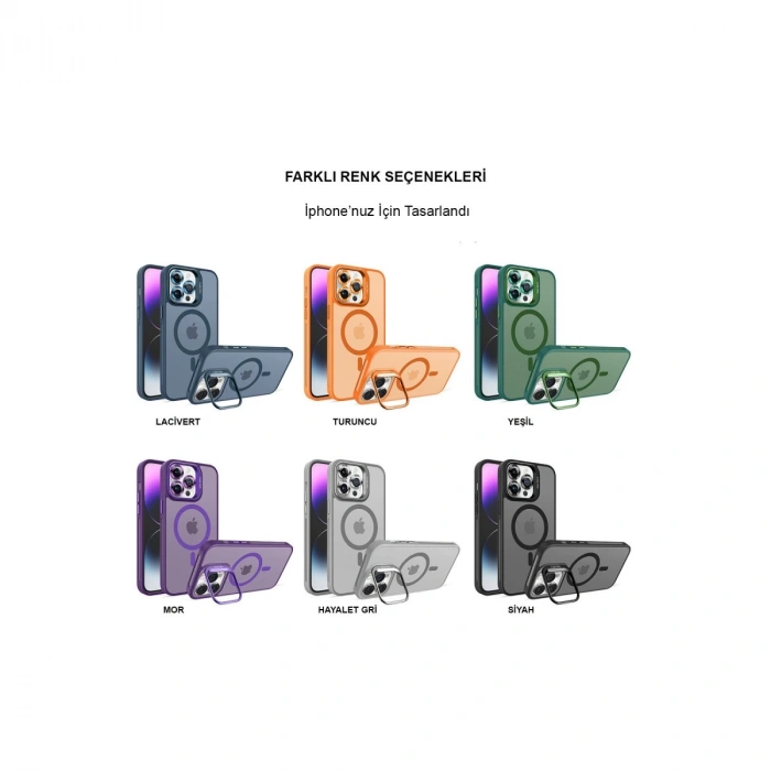 Joko İphone 14 Pro Kılıf Flet Lens Magsafe Kapak - Siyah