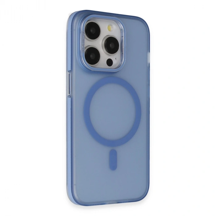 Joko İphone 15 Pro Frost Standlı Magsafe Kapak - Sierra Blue