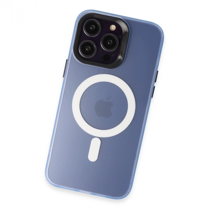 Joko İphone 15 Pro Max Kılıf Mateks Magsafe Kapak - Sierra Blue