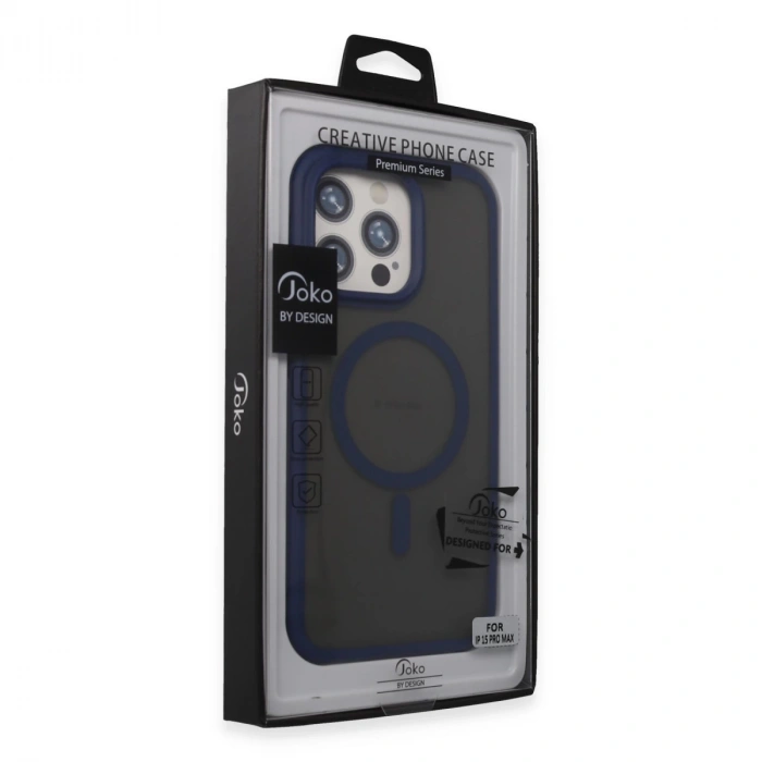 Joko İphone 15 Pro Max Toras Airbag Magsafe Kapak - Lacivert