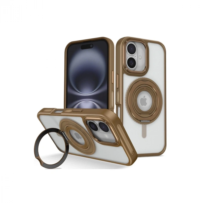 Joko İphone 16 Banza Magsafe Standlı Kapak - Kahverengi