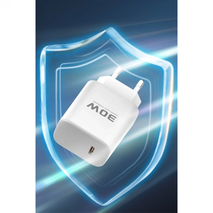 Joko Jk89 30w Type-c Çıkışlı Ekstra Dc67 1m Type-c To Type-c Kablolu Pd Şarj Cihazı - Beyaz