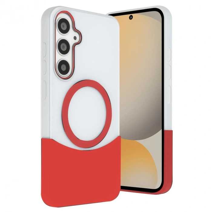 Joko Samsung Galaxy S24 Fe Velar Magsafe Kapak - Kırmızı