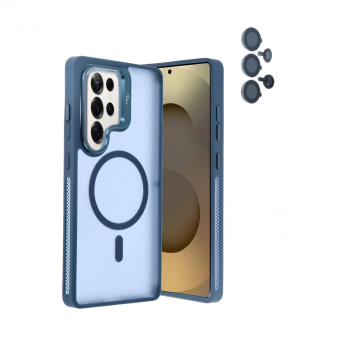 Joko Samsung Galaxy S25 Ultra Flet Lens Magsafe Kapak - Lacivert