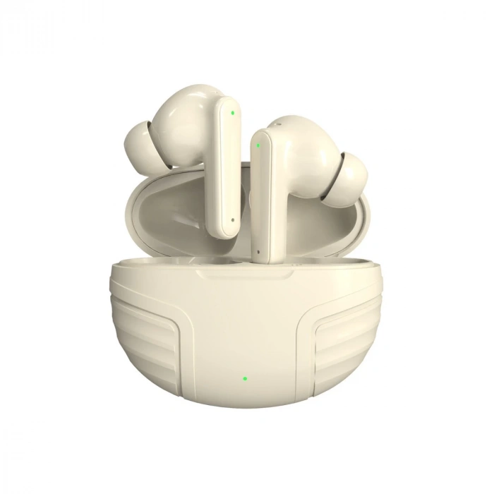 Ls-19 Aktif Gürültü Engelleyici Özellikli Bluetooth 5.4 Kablosuz Airpods Kulaklık - Krem