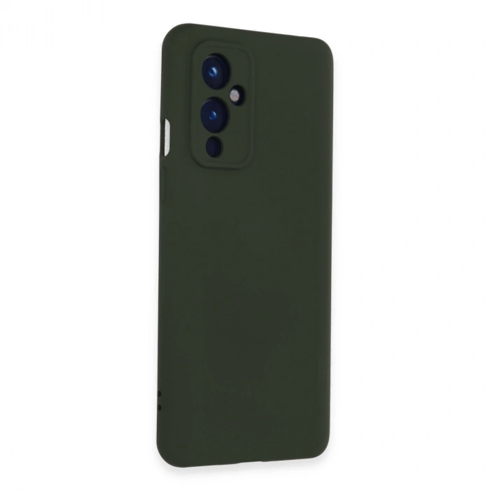 One Plus 9 Kılıf Nano İçi Kadife Silikon - Koyu Yeşil