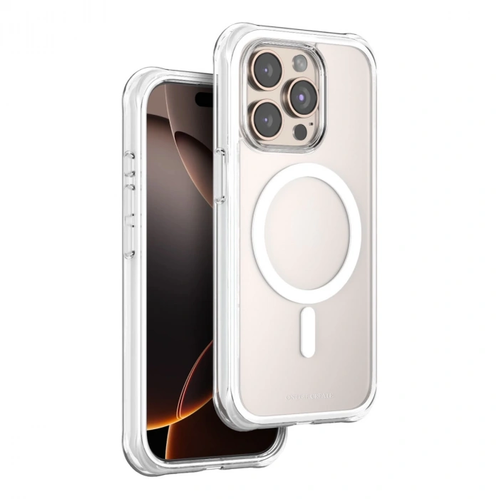 Onegif Apple İphone 15 Pro Max Hulk Magsafe Kapak - Beyaz