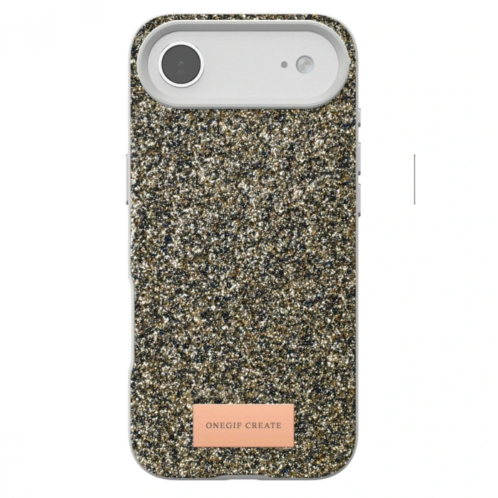 Onegif Apple İphone 17 Air Bright Simli Kapak - Çöl Titanyum