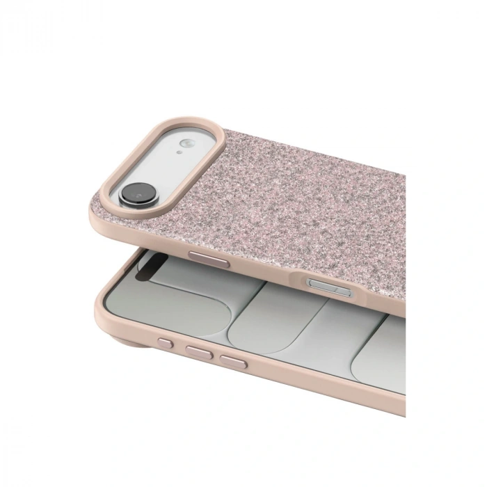 Onegif Apple İphone 17 Air Bright Simli Kapak - Pembe