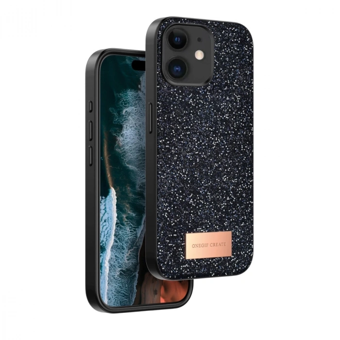 Onegif İphone 11 Bright Simli Kapak - Siyah
