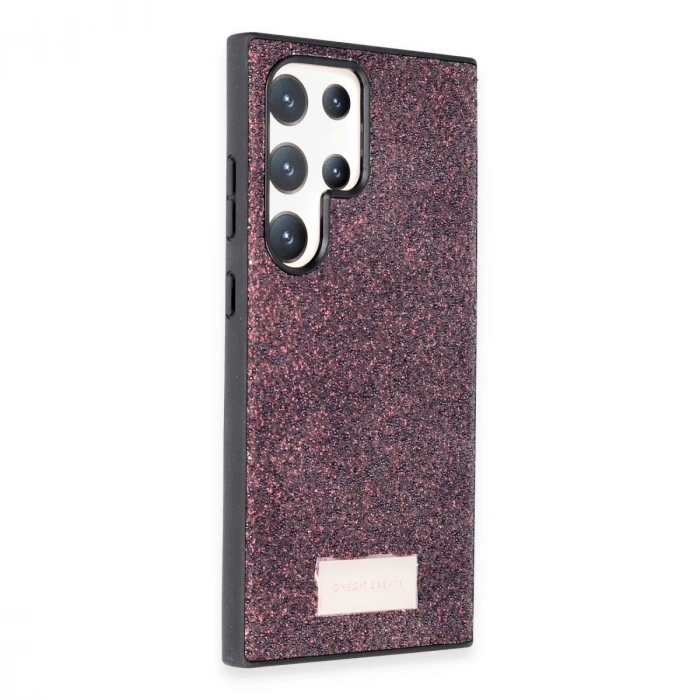 Onegif Samsung Galaxy S23 Ultra Bright Simli Kapak - Derin Mor