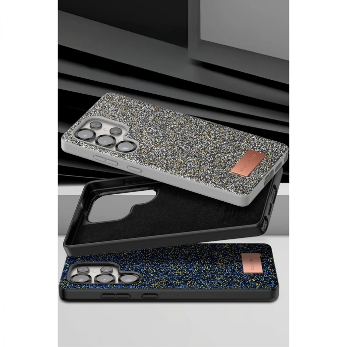 Onegif Samsung Galaxy S25 Ultra Bright Simli Kapak - Gold