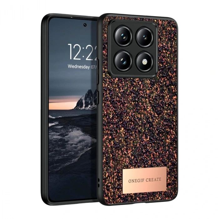 Onegif Xiaomi Mi 14t Pro Bright Simli Kapak - Derin Mor