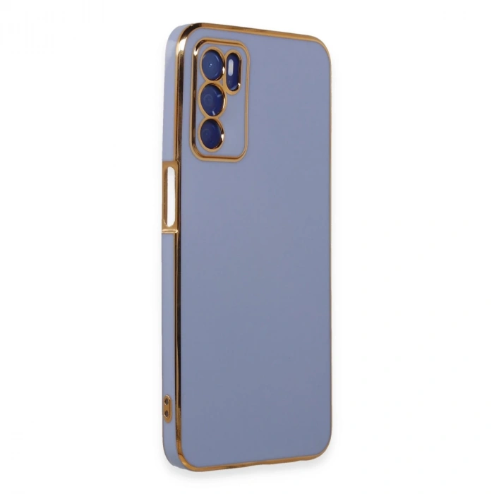 Oppo A16 Kılıf Volet Silikon - Mavi