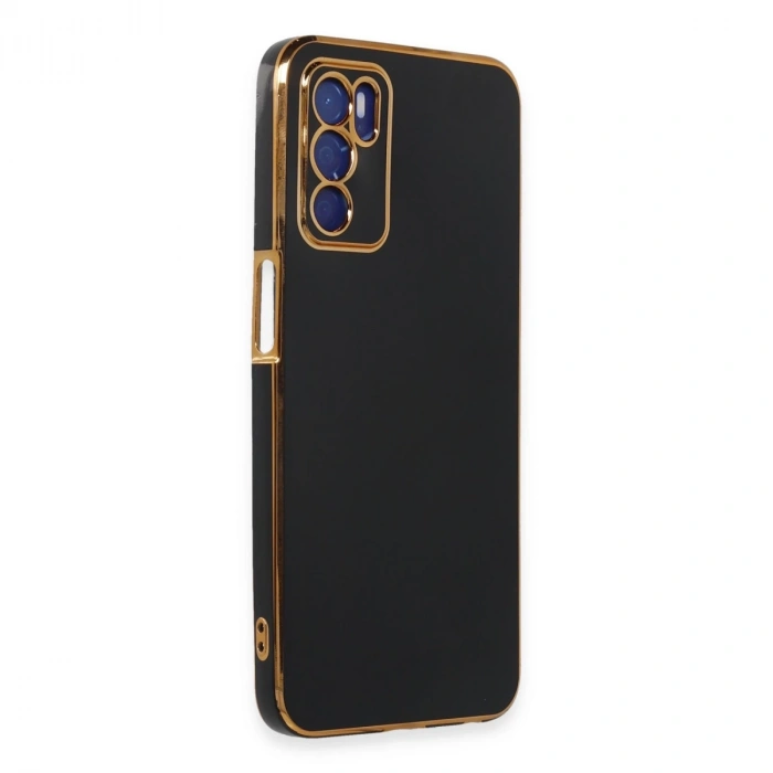 Oppo A16 Kılıf Volet Silikon - Siyah