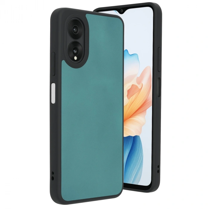 Oppo A38 Kılıf Aras Deri Kapak - Açık Yeşil