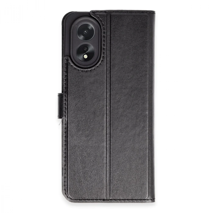 Oppo A38 Kılıf Trend S Plus Kapaklı Kılıf - Siyah