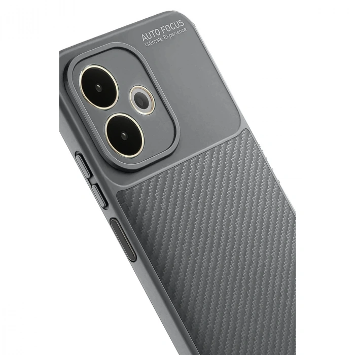 Oppo A5 Pro 4g Kılıf Auto Focus Karbon Kapak - Gri