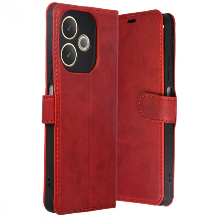 Oppo A5 Pro 4g Trend S Plus Kapaklı Kılıf - Kırmızı