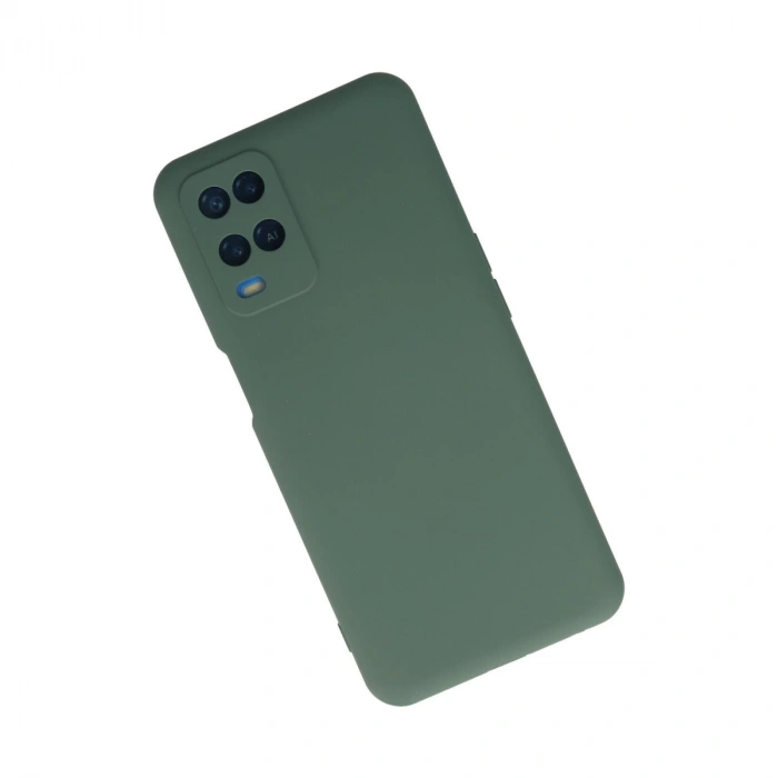 Oppo A54 4g Kılıf Nano İçi Kadife Silikon - Koyu Yeşil