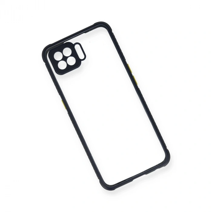 Oppo A73 Kılıf Miami Şeffaf Silikon - Lacivert