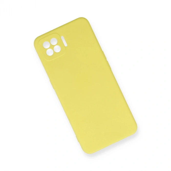 Oppo A73 Kılıf Nano İçi Kadife Silikon - Sarı