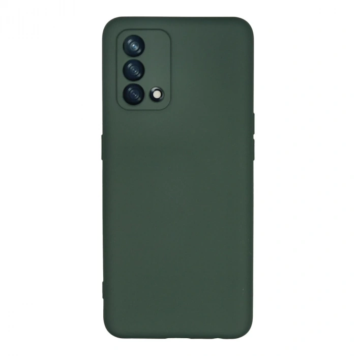 Oppo A74 4g Kılıf Nano İçi Kadife Silikon - Koyu Yeşil