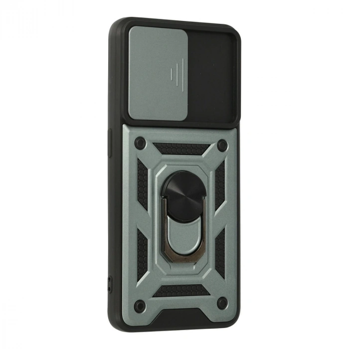 Oppo A74 4g Kılıf Pars Lens Yüzüklü Silikon - Yeşil