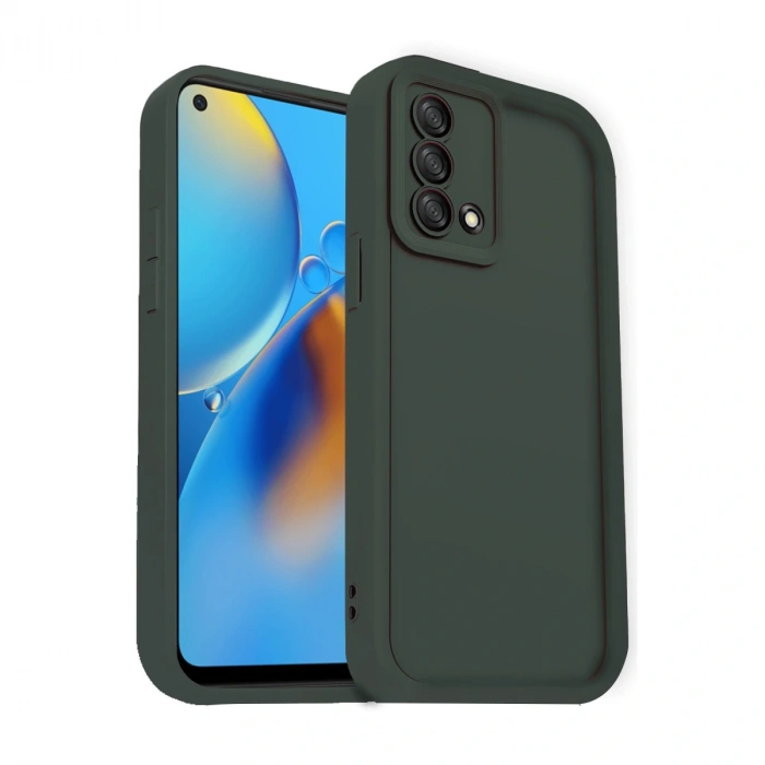 Oppo A74 4g Kılıf Viera Silikon - Koyu Yeşil
