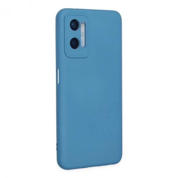 Oppo A96 Kılıf Nano İçi Kadife Silikon - Mavi