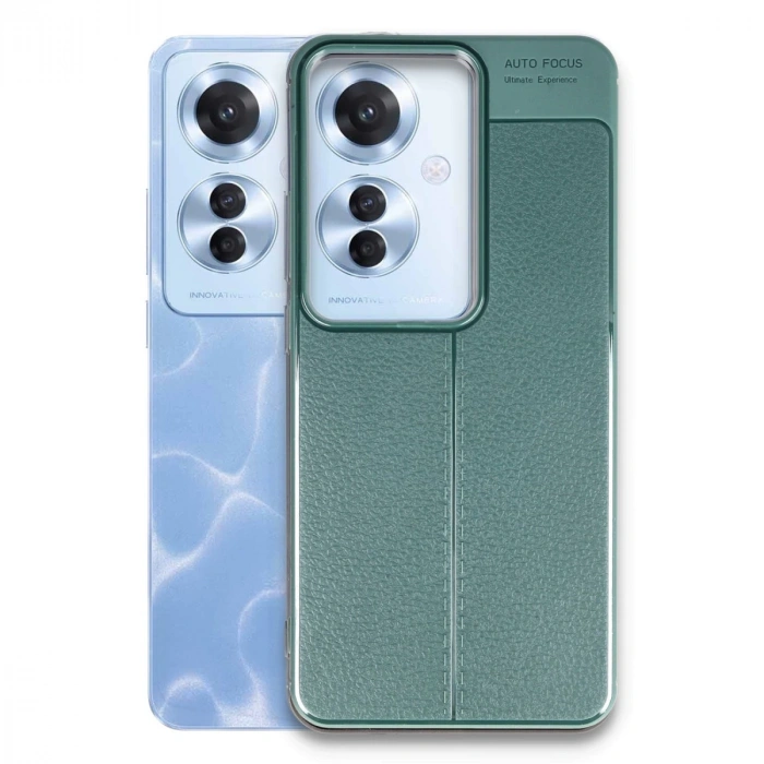 Oppo Reno 11f Kılıf Auto Focus Kapak - Koyu Yeşil