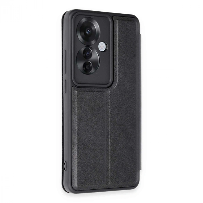 Oppo Reno 11f Kılıf Flip Cover - Siyah