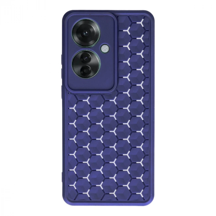 Oppo Reno 11f Kılıf Petek Silikon Kapak - Lacivert