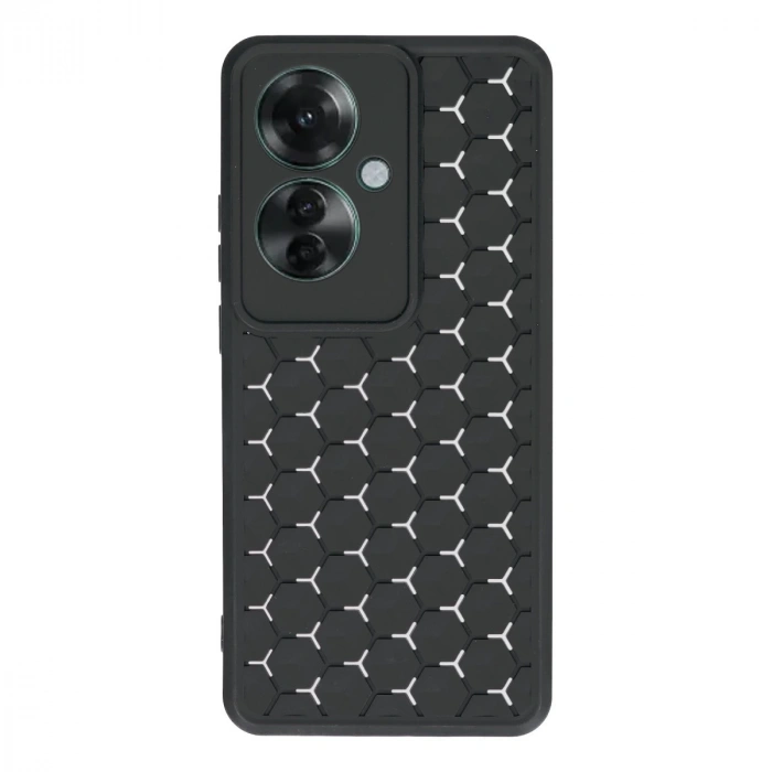 Oppo Reno 11f Kılıf Petek Silikon Kapak - Siyah