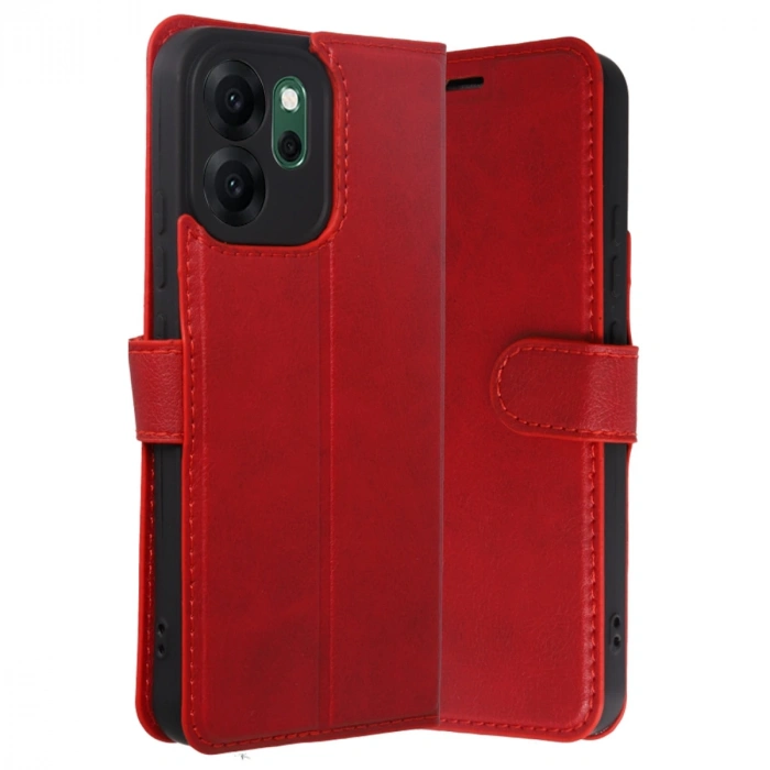 Oppo Reno 14f Trend S Plus Kapaklı Kılıf - Kırmızı