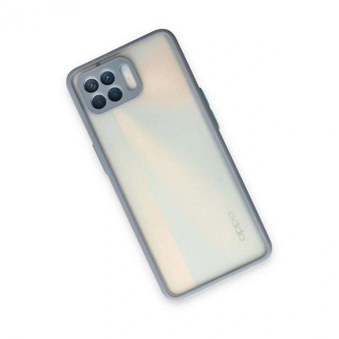 Oppo Reno 4 Lite Kılıf Montreal Silikon Kapak - Gri