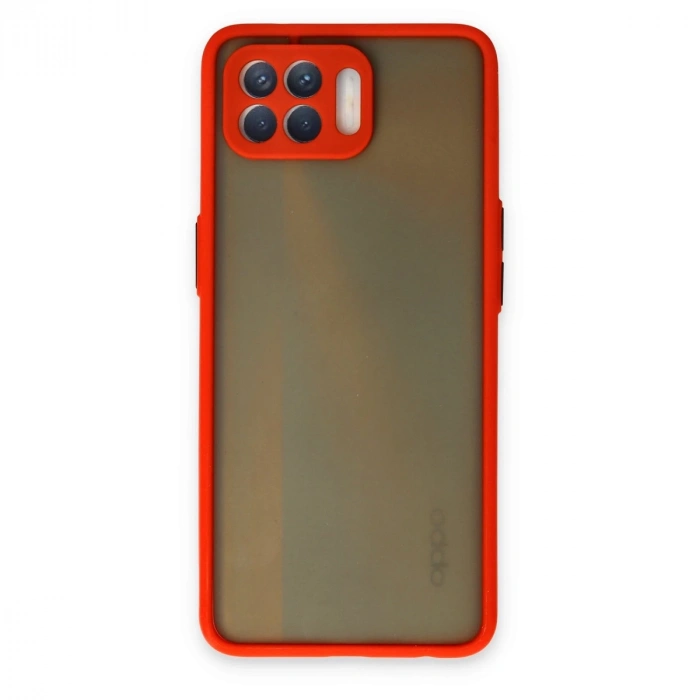 Oppo Reno 4 Lite Kılıf Montreal Silikon Kapak - Kırmızı