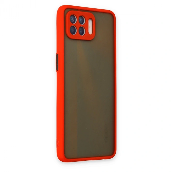 Oppo Reno 4 Lite Kılıf Montreal Silikon Kapak - Kırmızı