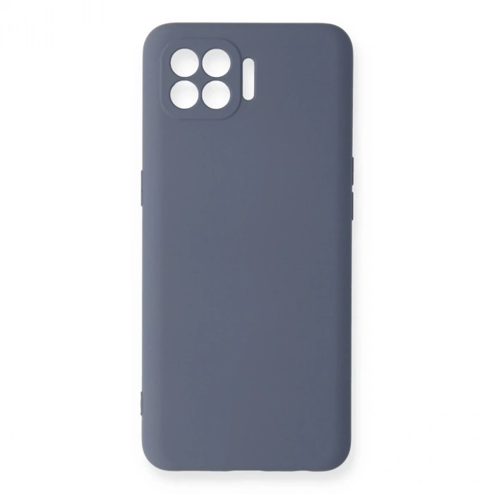 Oppo Reno 4 Lite Kılıf Nano İçi Kadife Silikon - Gri